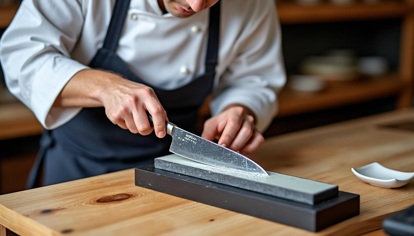 découvrez les différences entre l'affûtage à la japonaise et à l'occidentale, avec un focus sur les techniques spécifiques aux couteaux japonais. apprenez comment ces méthodes influencent la performance et la longévité de vos outils de cuisine.
