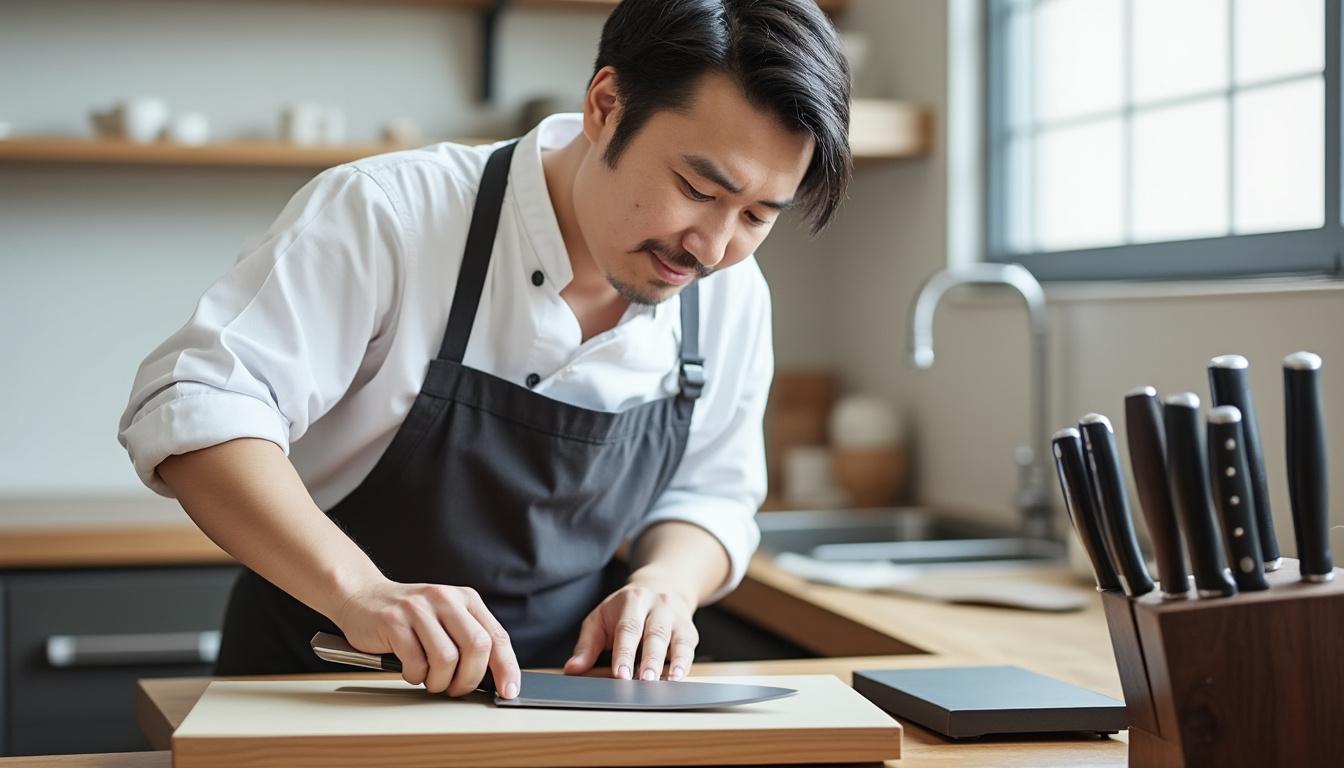 découvrez l'importance de l'angle de meulage pour obtenir un tranchant optimal avec les couteaux japonais. apprenez les techniques et conseils des experts pour parfaire votre découpe et sublimer vos plats.