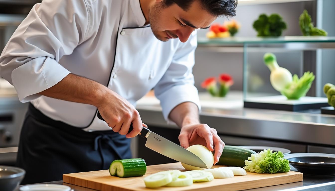 découvrez le couteau usuba, l'outil incontournable de la cuisine japonaise, réputé pour sa lame fine et sa découpe précise. plongez dans l'art de la découpe traditionnelle et apprenez comment cet instrument emblématique transforme la préparation des légumes en une véritable œuvre d'art culinaire.