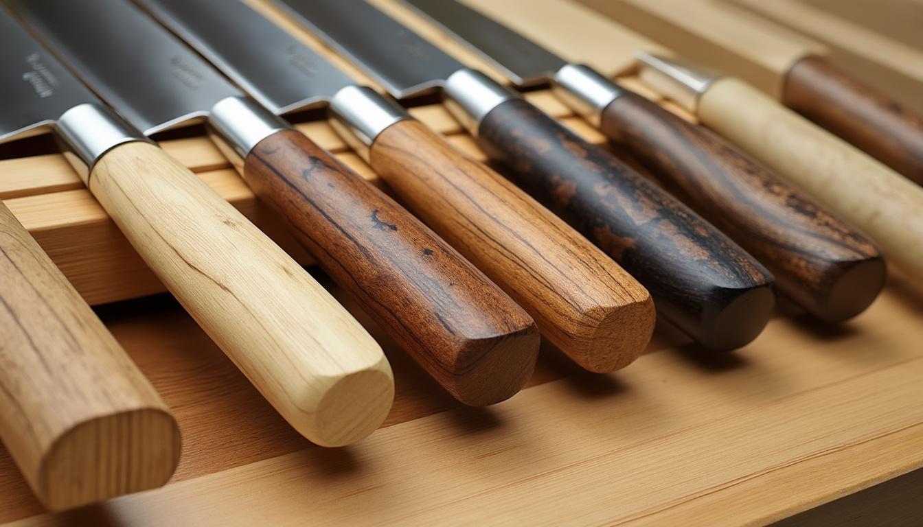 découvrez les chaleureux et fascinants bois exotiques qui subliment les manches des couteaux japonais. apprenez les caractéristiques uniques de ces matériaux prisés par les artisans et leur impact sur l'ergonomie et l'esthétique de vos outils de cuisine.