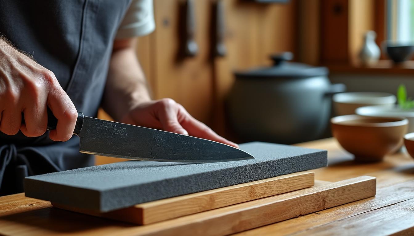 découvrez notre guide complet sur l’affûtage traditionnel sur pierre, avec un accent particulier sur les couteaux japonais. techniques, astuces et conseils d’experts pour retrouver une lame parfaitement aiguisée.