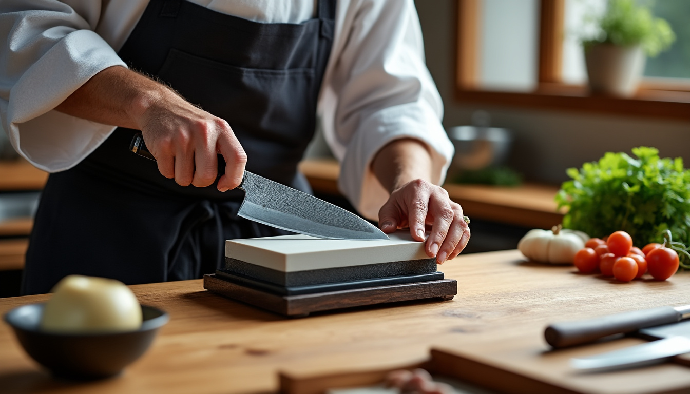 découvrez les techniques d’aiguisage utilisées par les chefs japonais pour entretenir leurs couteaux japonais, et apprenez à obtenir une lame parfaitement affûtée grâce à des méthodes traditionnelles et des conseils d’experts.