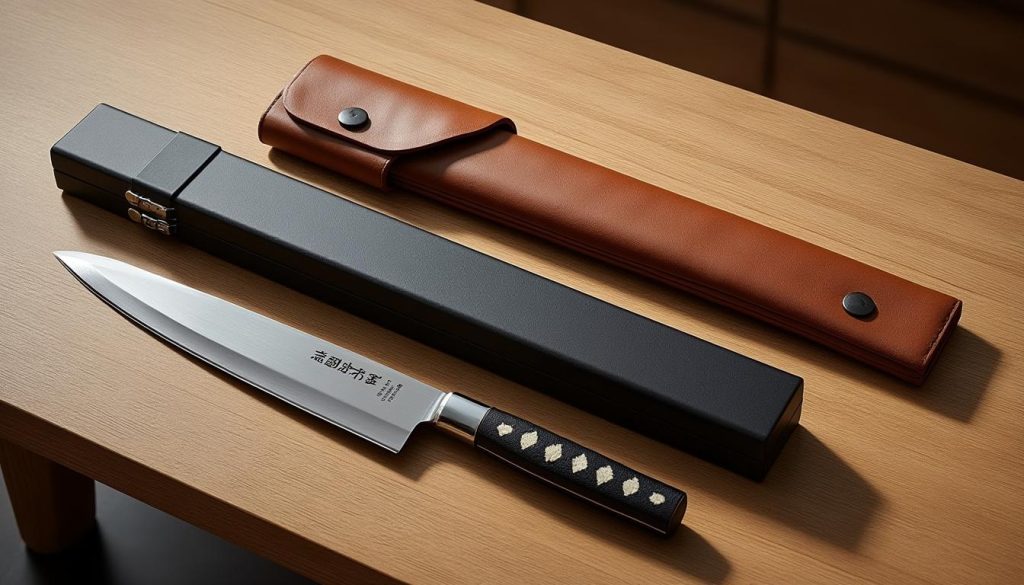 découvrez les avantages des étuis rigides et souples pour couteaux japonais, et choisissez la protection idéale pour préserver la qualité et la durée de vie de vos lames.
